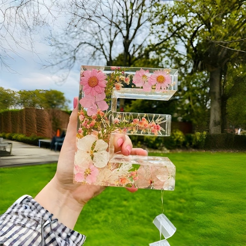 Resin Art Alphabet - Cetakan Silikon Besar untuk Membuat Huruf,