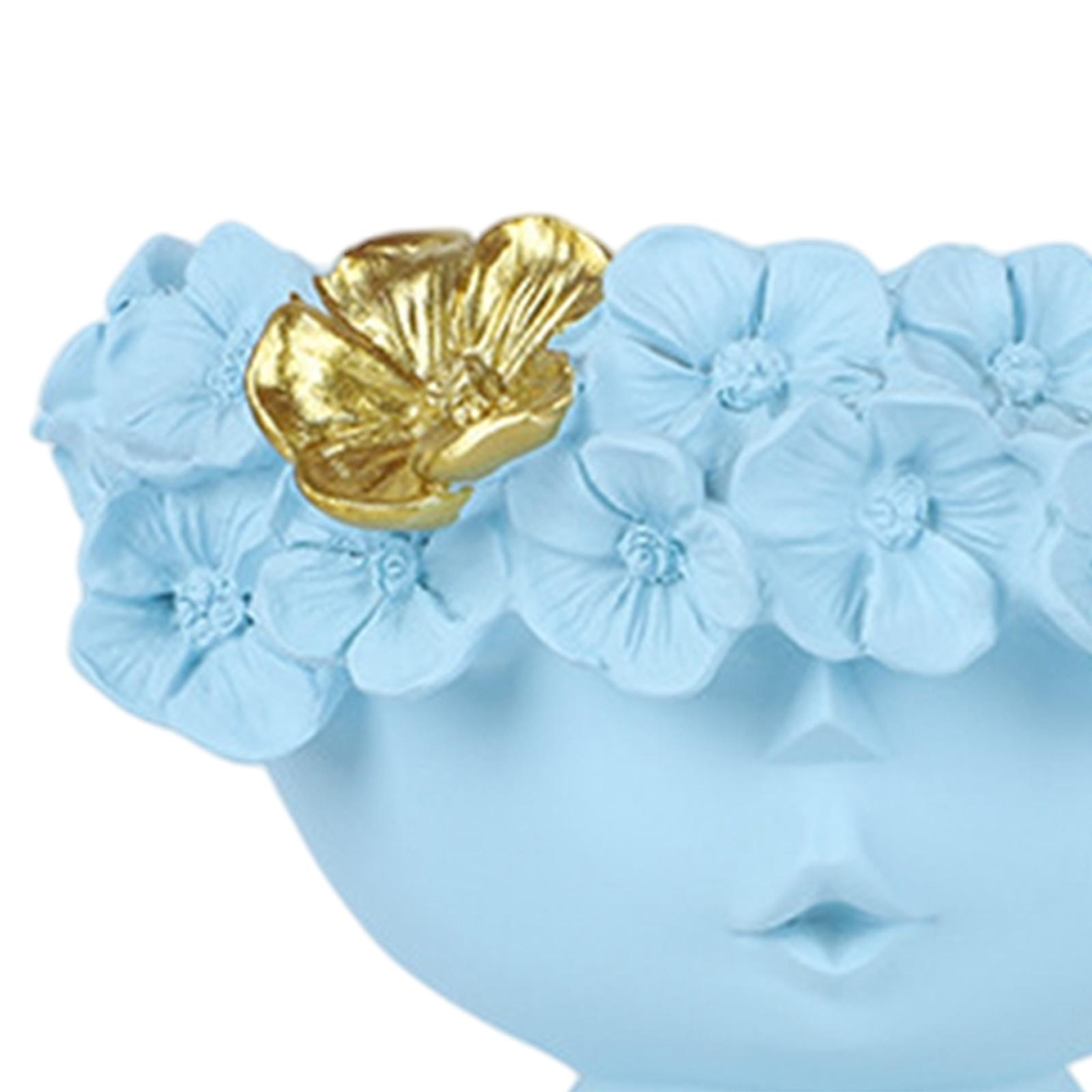Resin Art Table Top - Vas Keramik Kreatif Berbentuk Wajah Wanita,