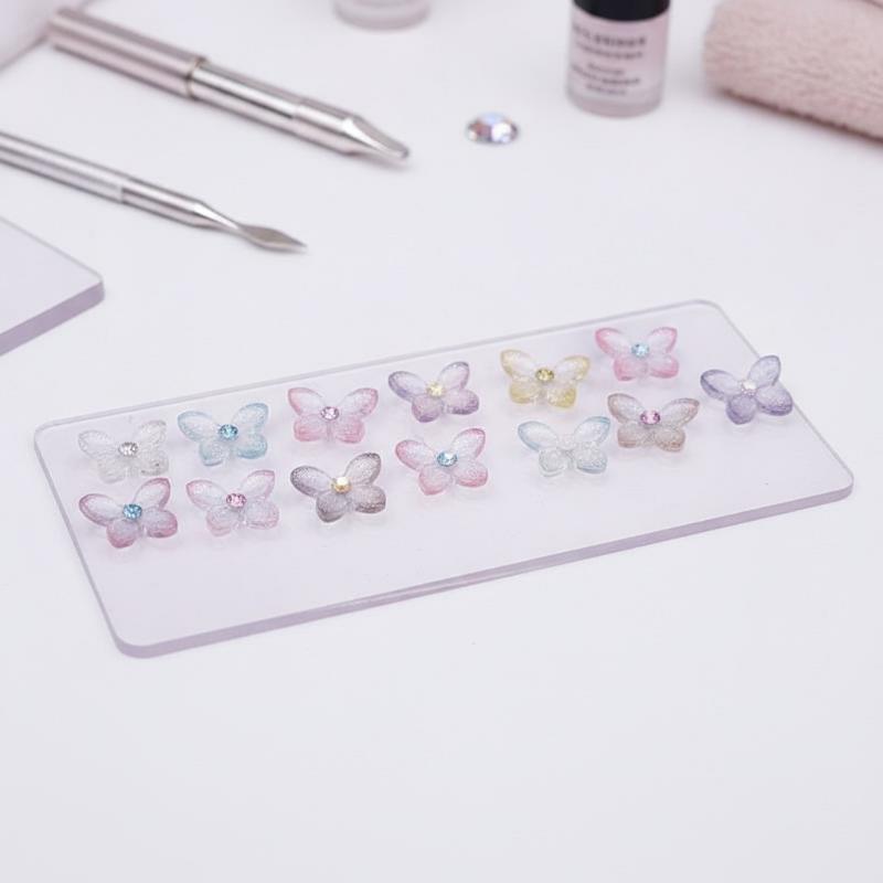 Resin Art Using Flowers - Hiasan Kuku 3D Berkilau 30Pcs Resin