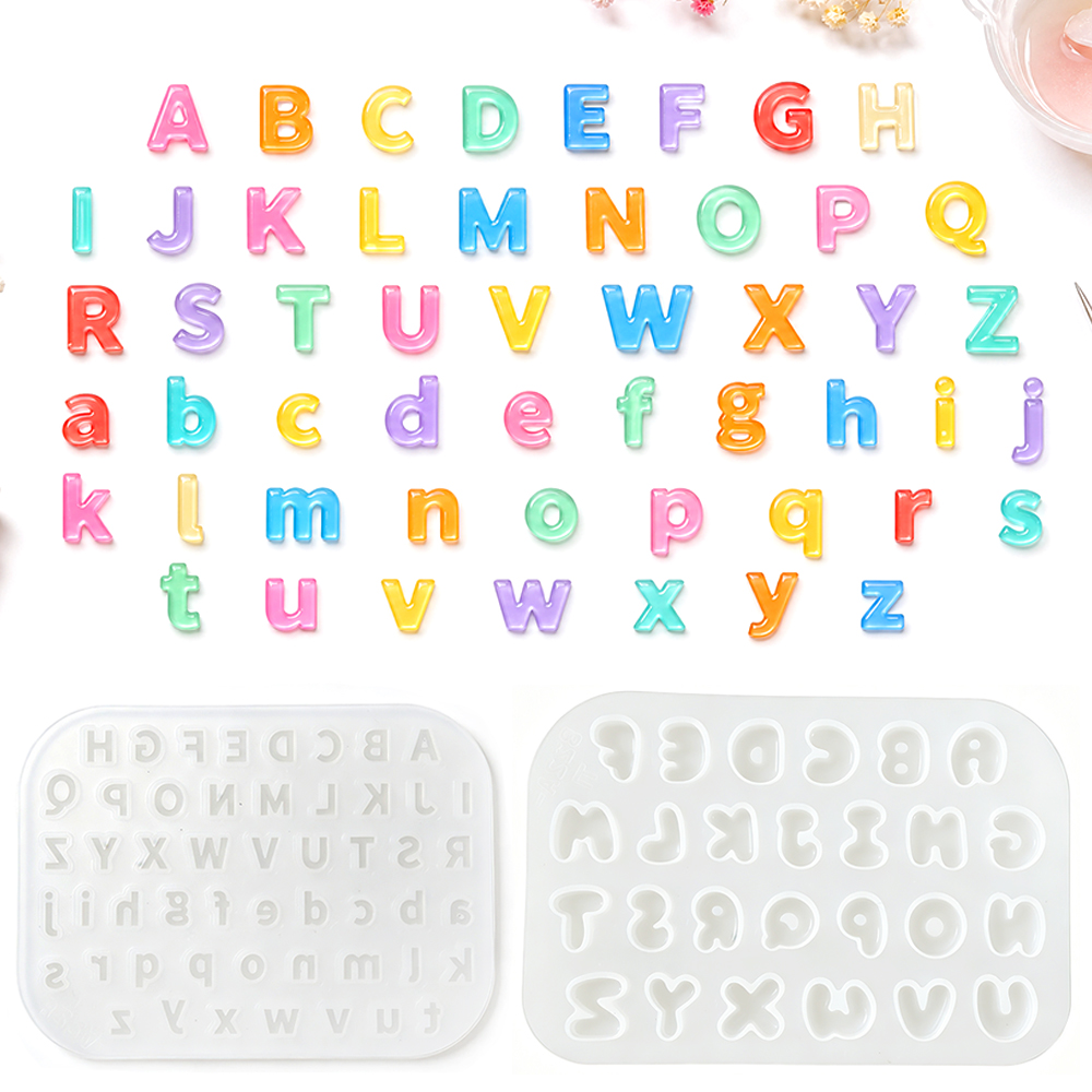 Resin Art Alphabet - Cetakan Silikon Ukuran Mini S0321 untuk