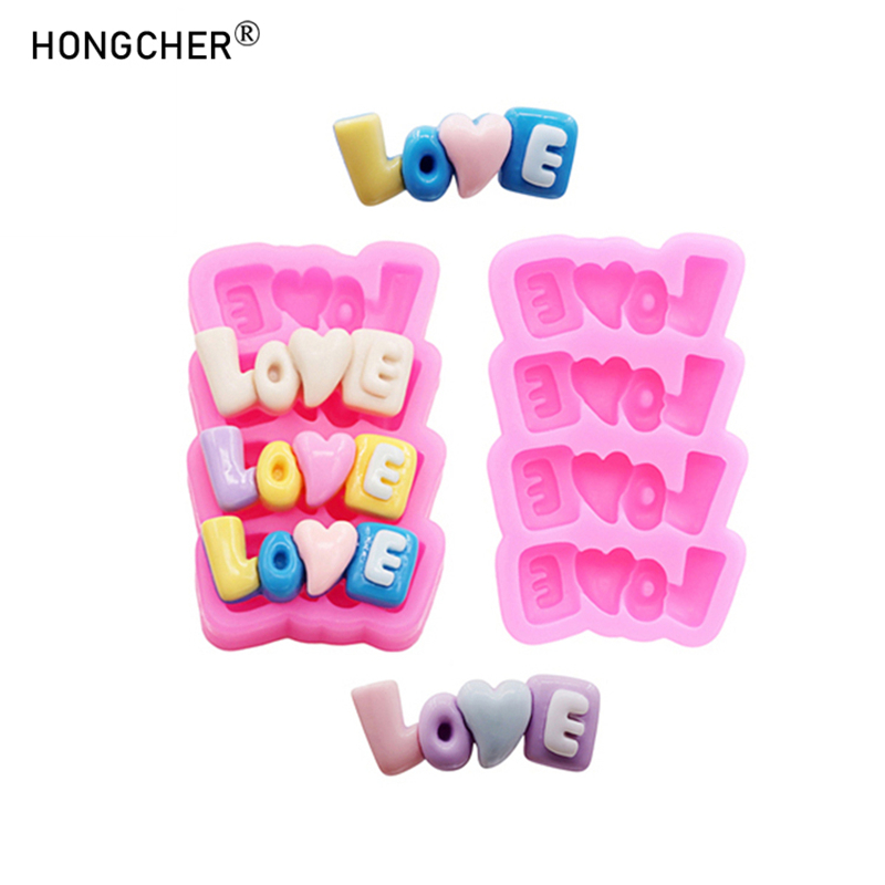 Resin Art Alphabet - Cetakan Silikon Huruf LOVE untuk DIY
