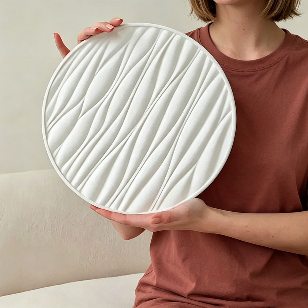 Resin Art Tray - Cetakan Silikon Nampan Bulat Besar Motif