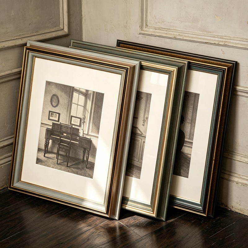 Resin Art Table Top - Bingkai Gambar Vintage A4 6‑10 Inci