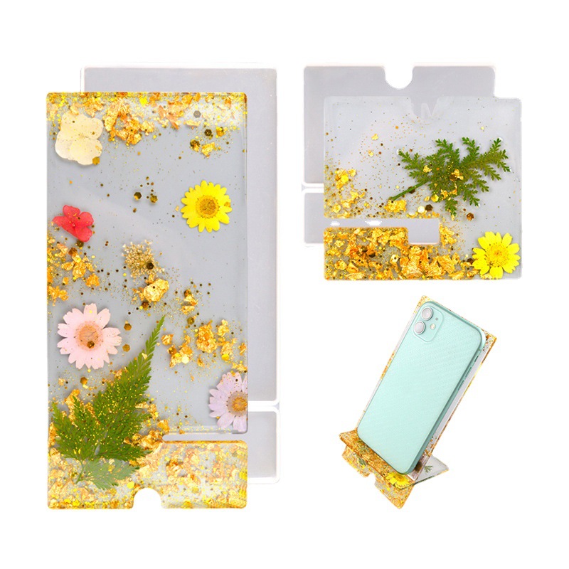 Resin Art Heat Gun - Cetakan Resin DIY Penyangga Ponsel Persegi