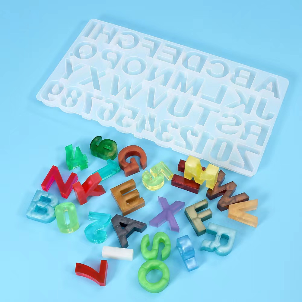 Resin Art Alphabet - Rumah DIY Dekorasi 1 Buah Kristal