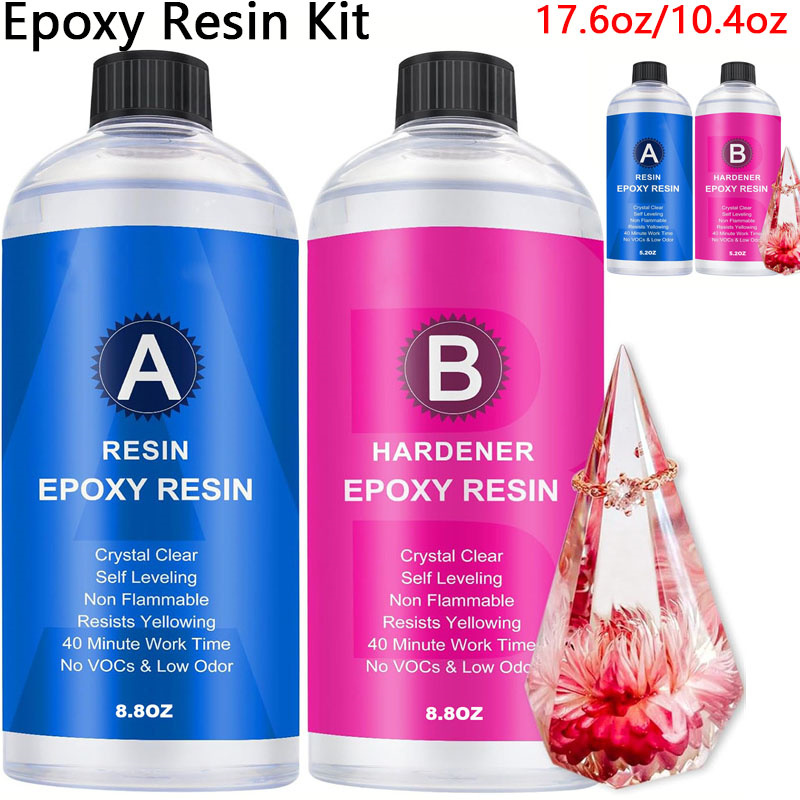 Resin Art Table Top - 17.6oz/10.4oz perlengkapan Casting Resin Epoxy bening