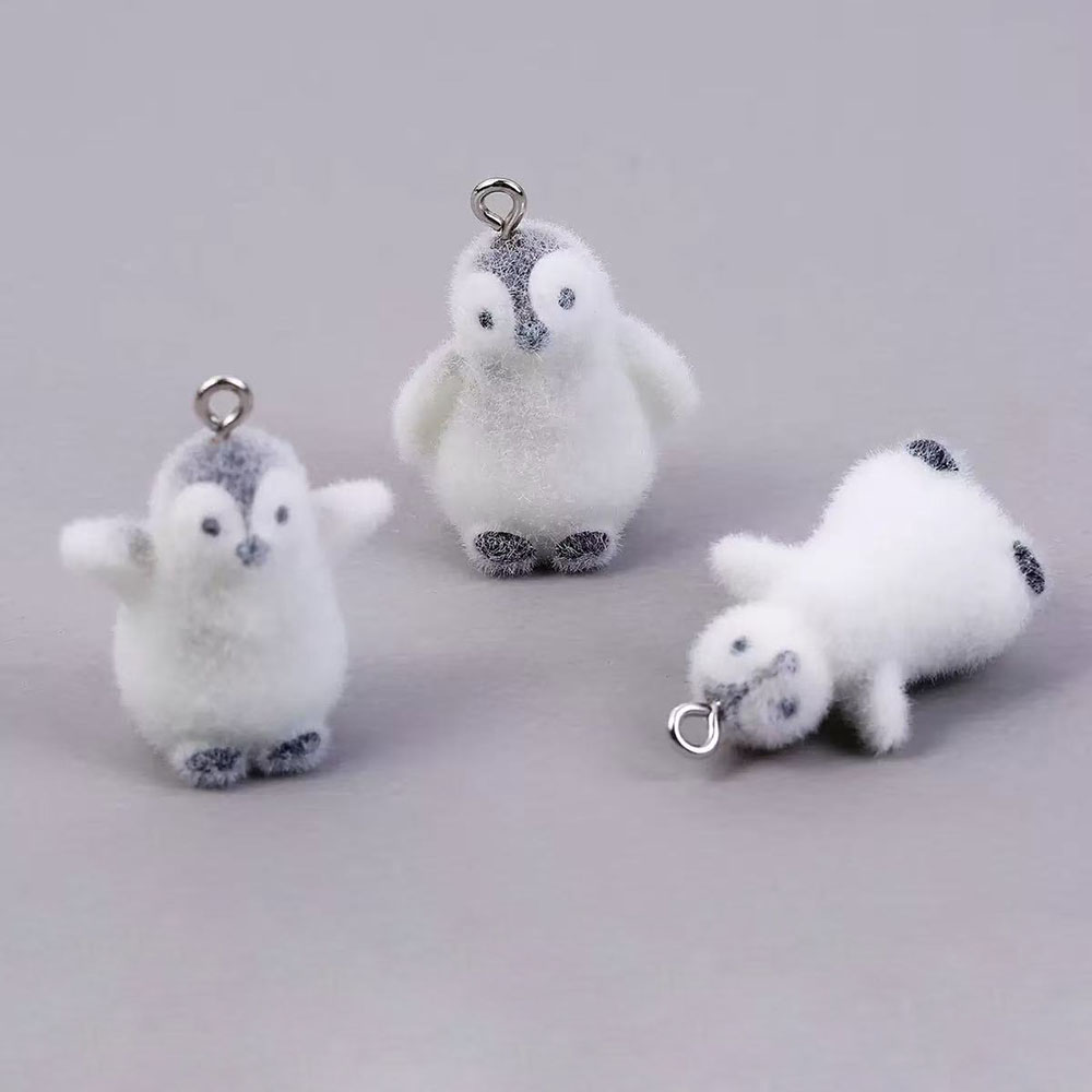 Resin Art Pendant - 5 pcs Gantungan Resin Bentuk Penguin