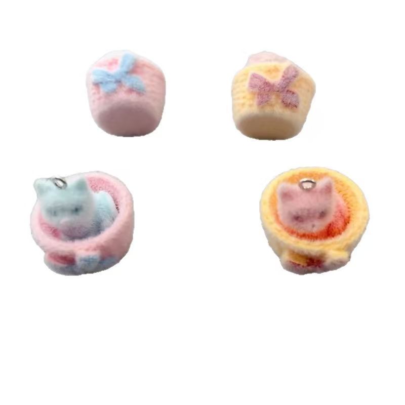 4 buah liontin kucing resin 3D - Resin Art Pendant ulasan dan harga