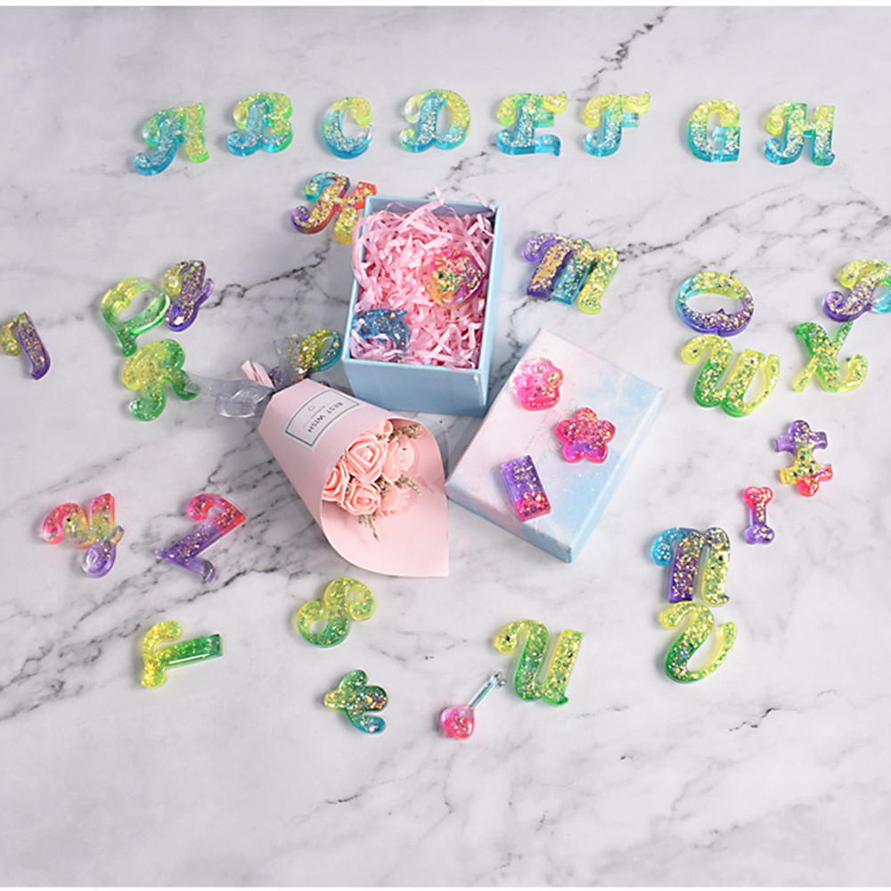 Alfabet epoksi Resin silikon c - Resin Art Alphabet ulasan dan harga