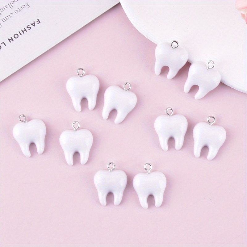 10 Buah Liontin Resin Gigi Luc - Resin Art Pendant ulasan dan harga