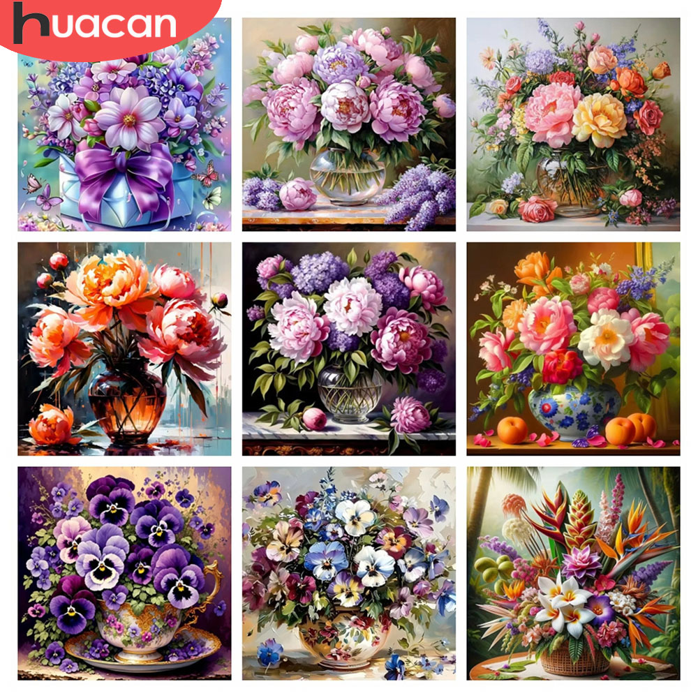 HUACAN 5D Diamond Mosaic Lukis - Resin Art With Rose ulasan dan harga