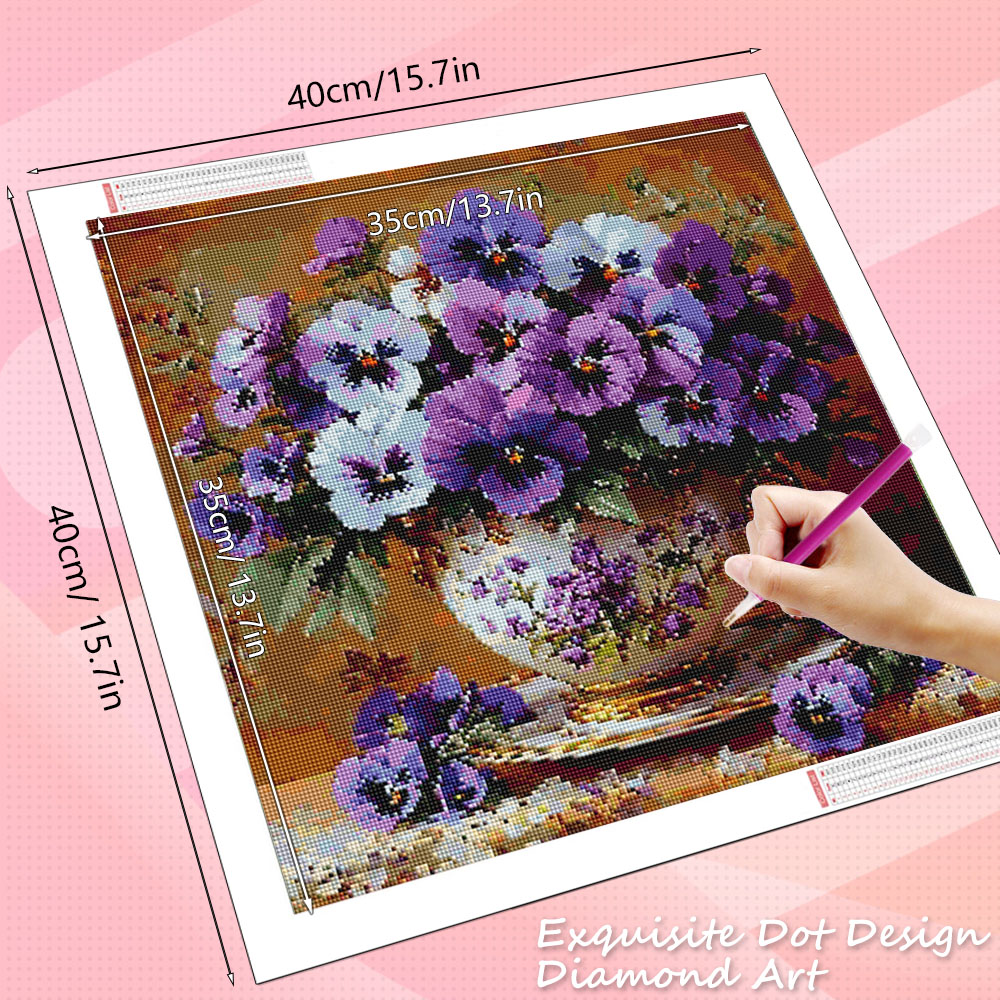 HUACAN 5D Diamond Mosaic Lukis - Resin Art With Rose ulasan dan harga