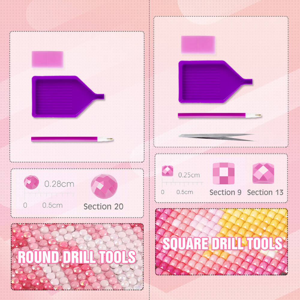 HUACAN 5D Diamond Mosaic Lukis - Resin Art With Rose ulasan dan harga