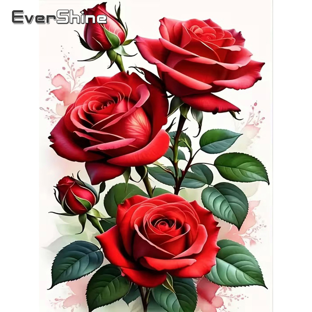 Evershine Diamond Mosaic Flowe - Resin Art With Rose ulasan dan harga