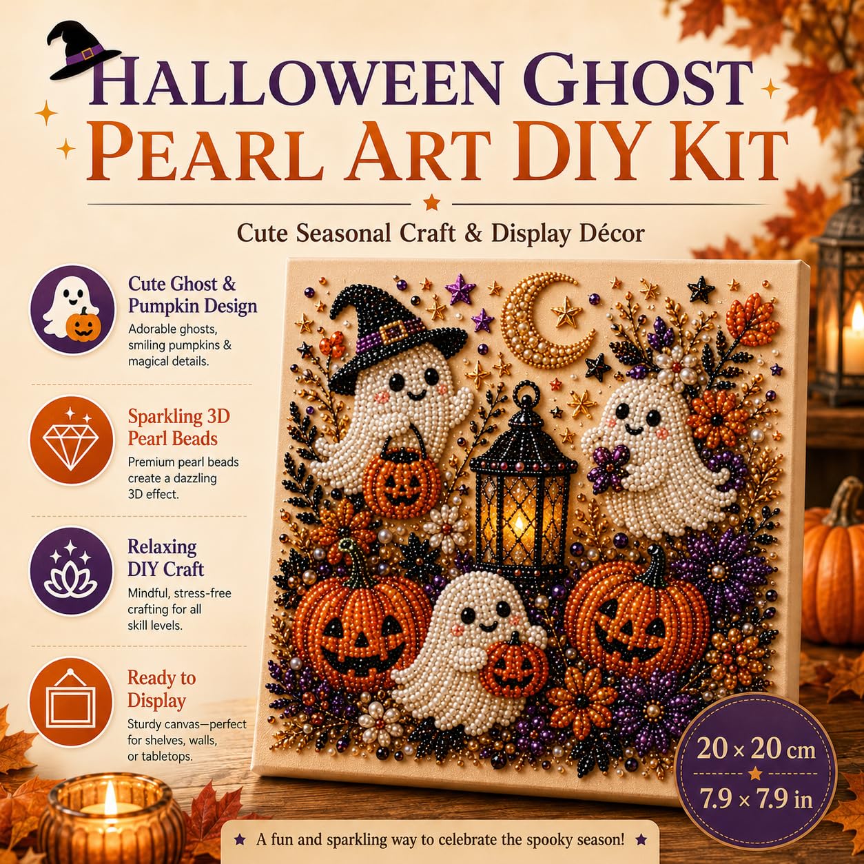 @Halloween Ghost Pearl Art Kit - Resin Art Kits ulasan dan harga