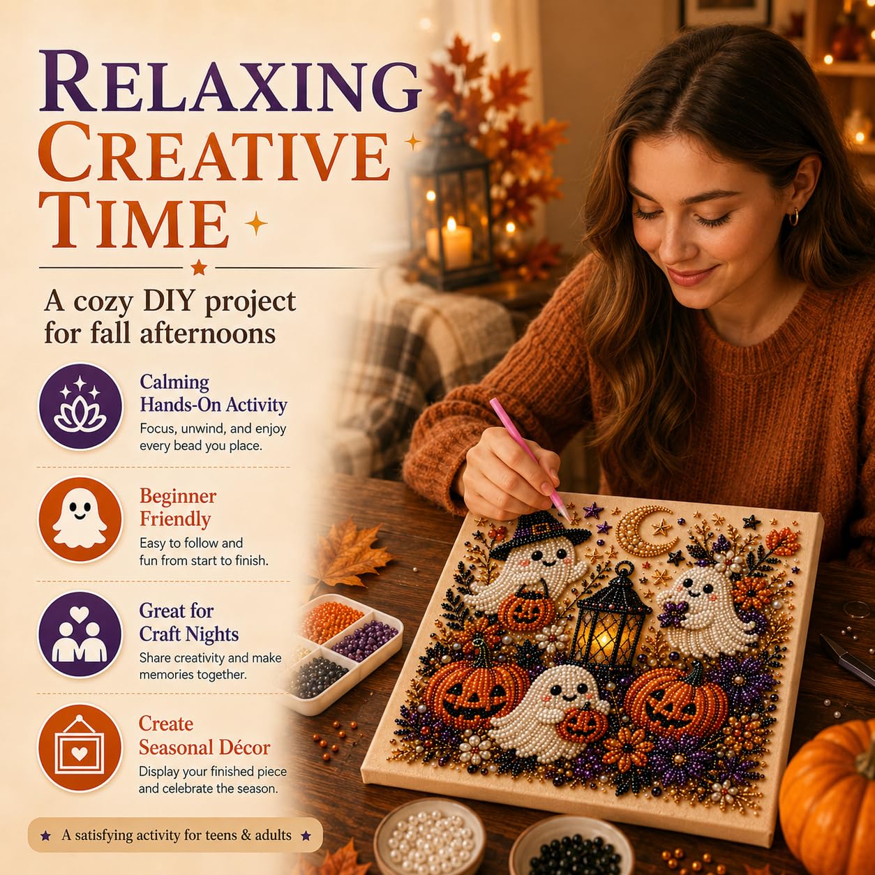 @Halloween Ghost Pearl Art Kit - Resin Art Kits ulasan dan harga