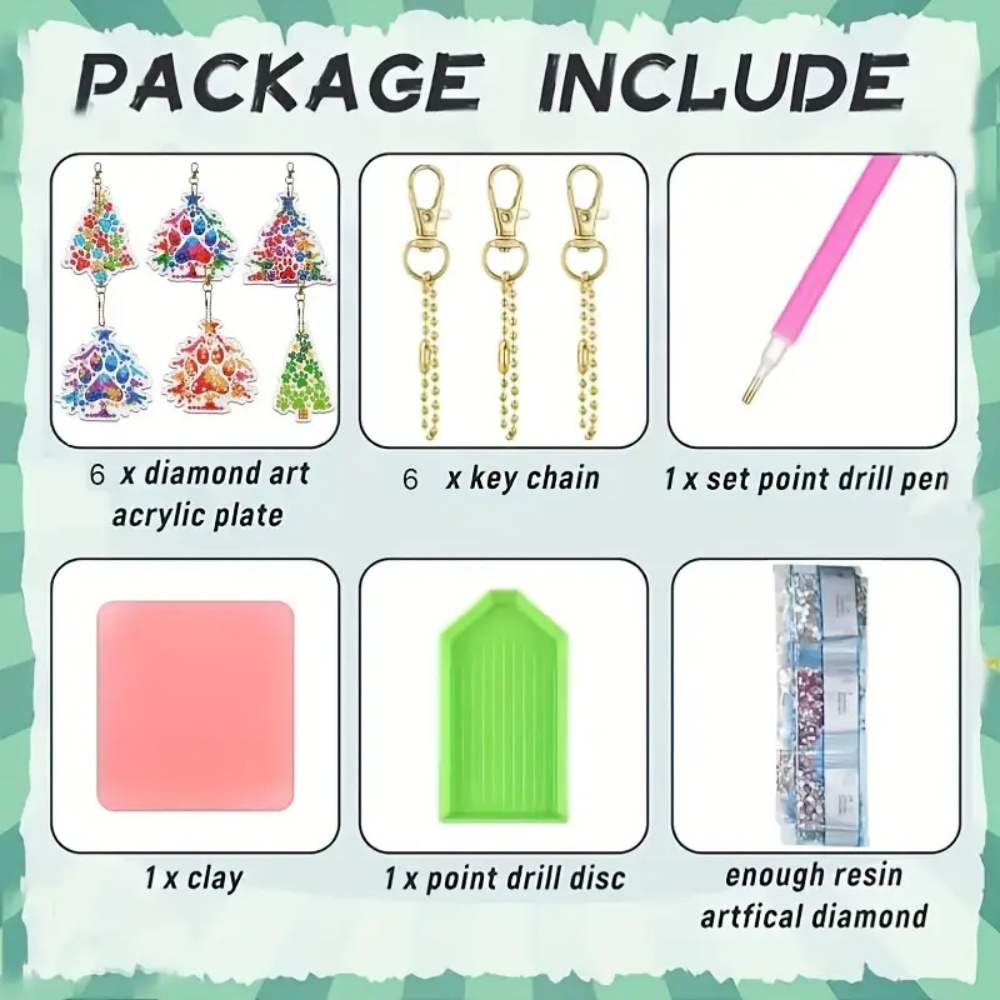 6 Buah/Set Gantungan Kunci Luk - Resin Art Pen ulasan dan harga