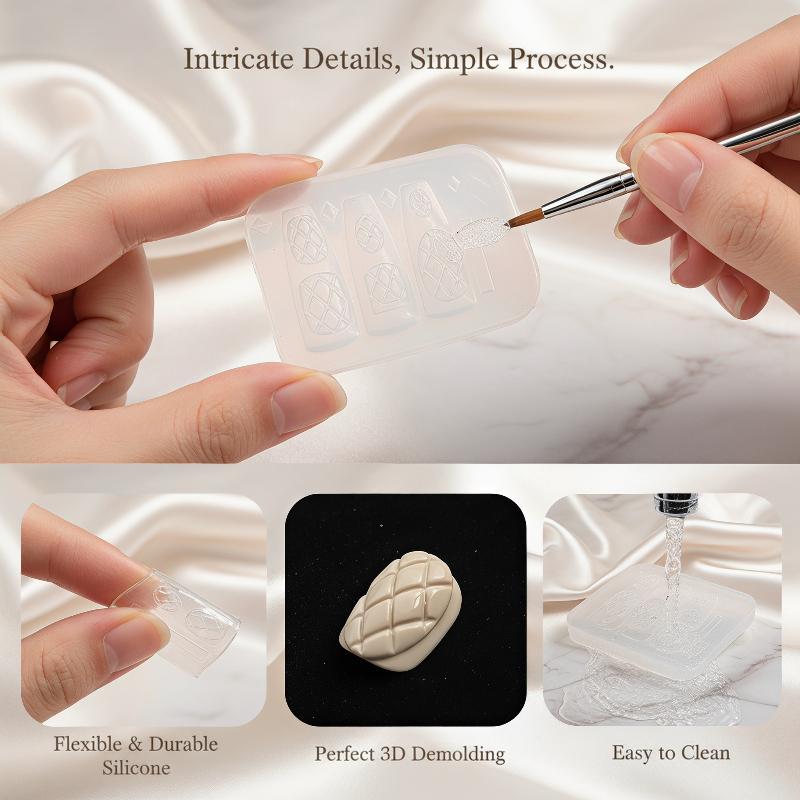Cetakan Kuku Silikon Ramah Pem - Resin Art Using Flowers ulasan dan harga