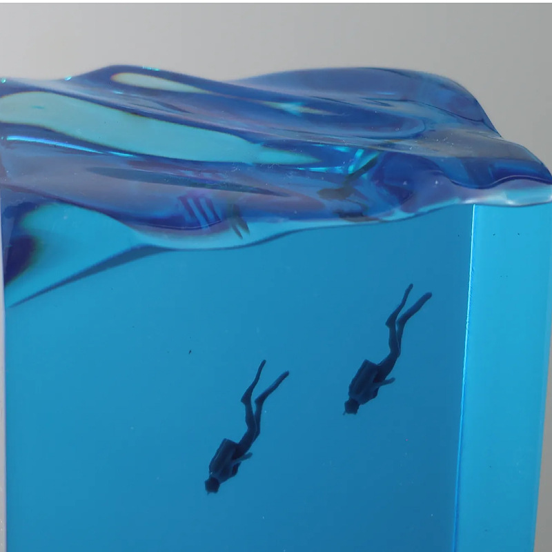 Dekorasi Rumah Seni Lautan Bar - Resin Art Table Top ulasan dan harga