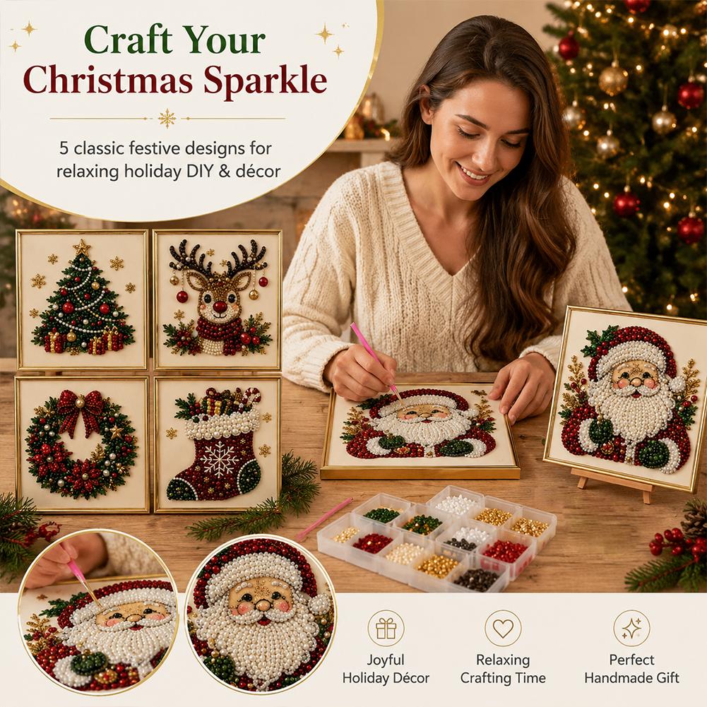 Kit Seni Mutiara Santa Claus N - Resin Art Frame ulasan dan harga