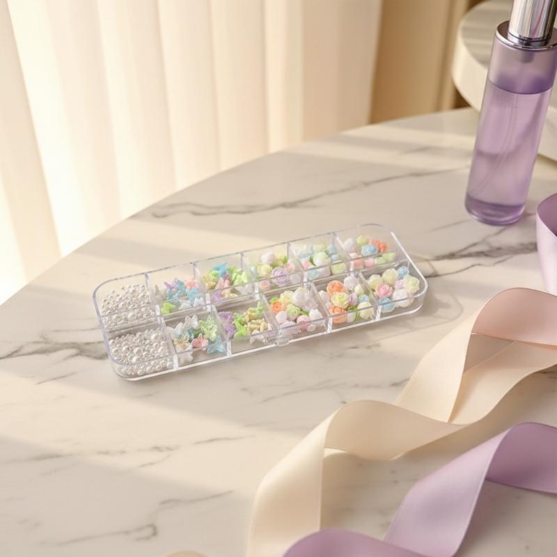 Kit Dekorasi Seni Kuku 3D 6 12 - Resin Art Using Flowers ulasan dan harga