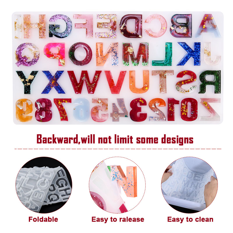 Alfabet Epoksi Resin Cetakan K - Resin Art Alphabet ulasan dan harga