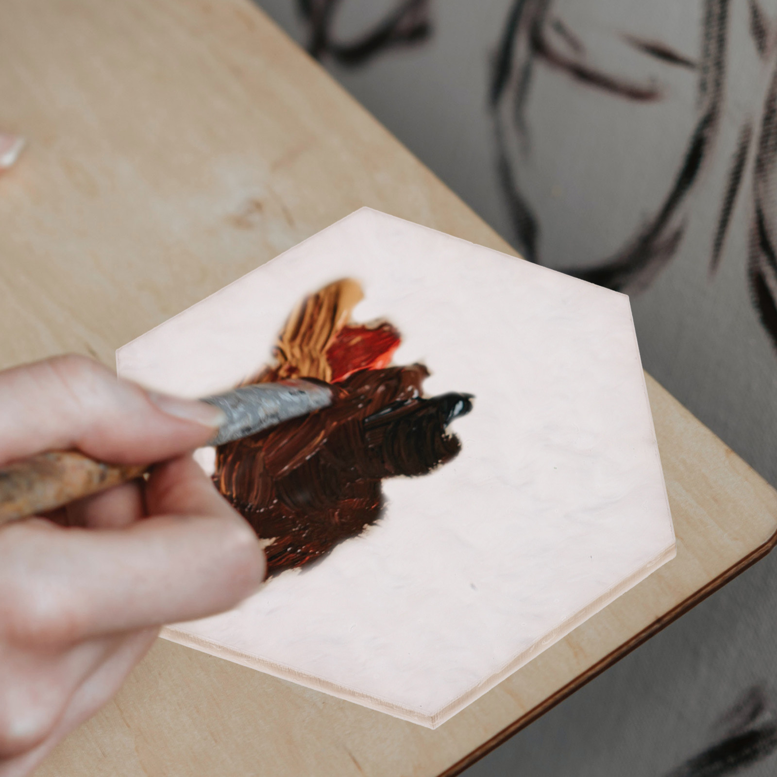 2Pcs Palet Seni Kuku Resin Ber - Resin Art Tray ulasan dan harga