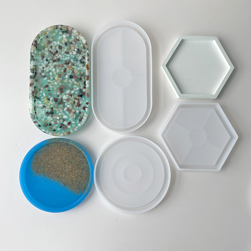 Cetakan silikon Coaster bulat  - Resin Art Tray ulasan dan harga