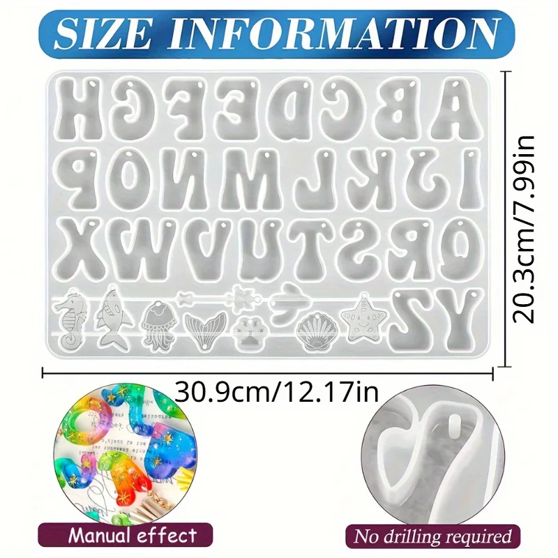Set Cetakan Pengecoran Resin S - Resin Art Alphabet ulasan dan harga