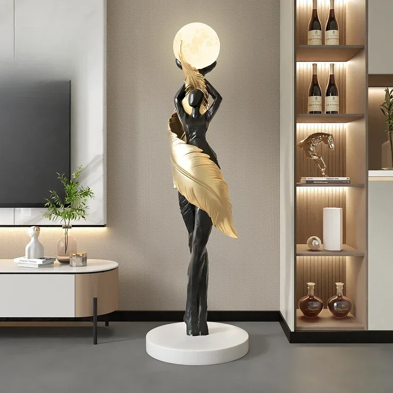 Patung Seni Gadis Berbulu Abst - Resin Art Floor ulasan dan harga