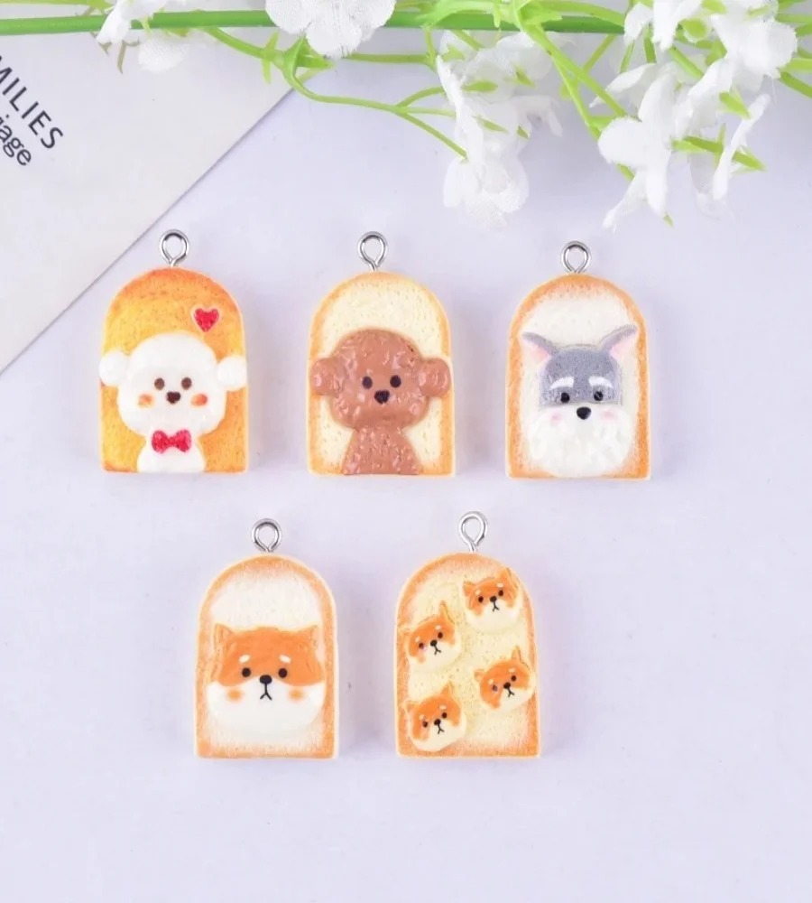 10 Buah Liontin Resin Anjing R - Resin Art Pendant ulasan dan harga