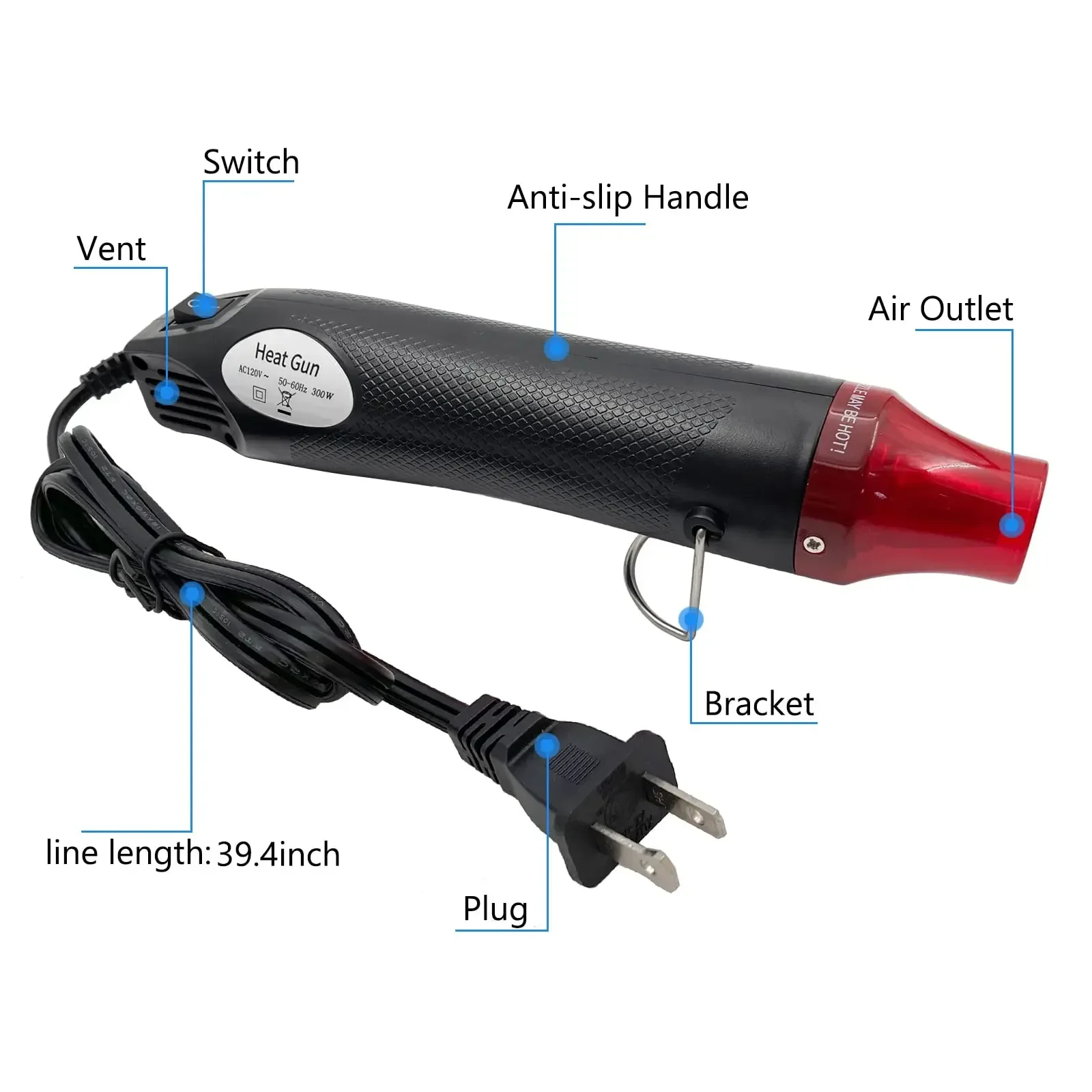 Pistol Udara Panas Mini untuk  - Resin Art Heat Gun ulasan dan harga