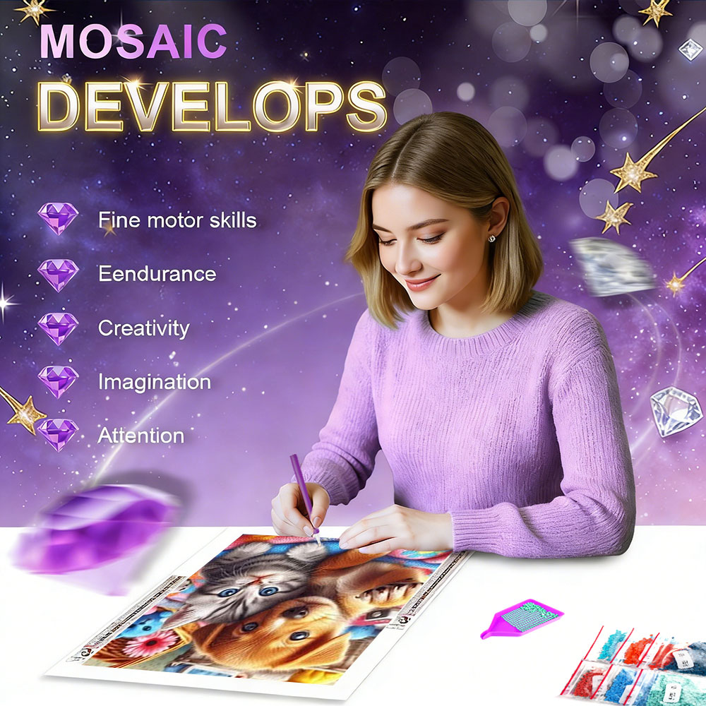 HUACAN 5d Diy Diamond Mosaic K - Resin Art With Rose ulasan dan harga
