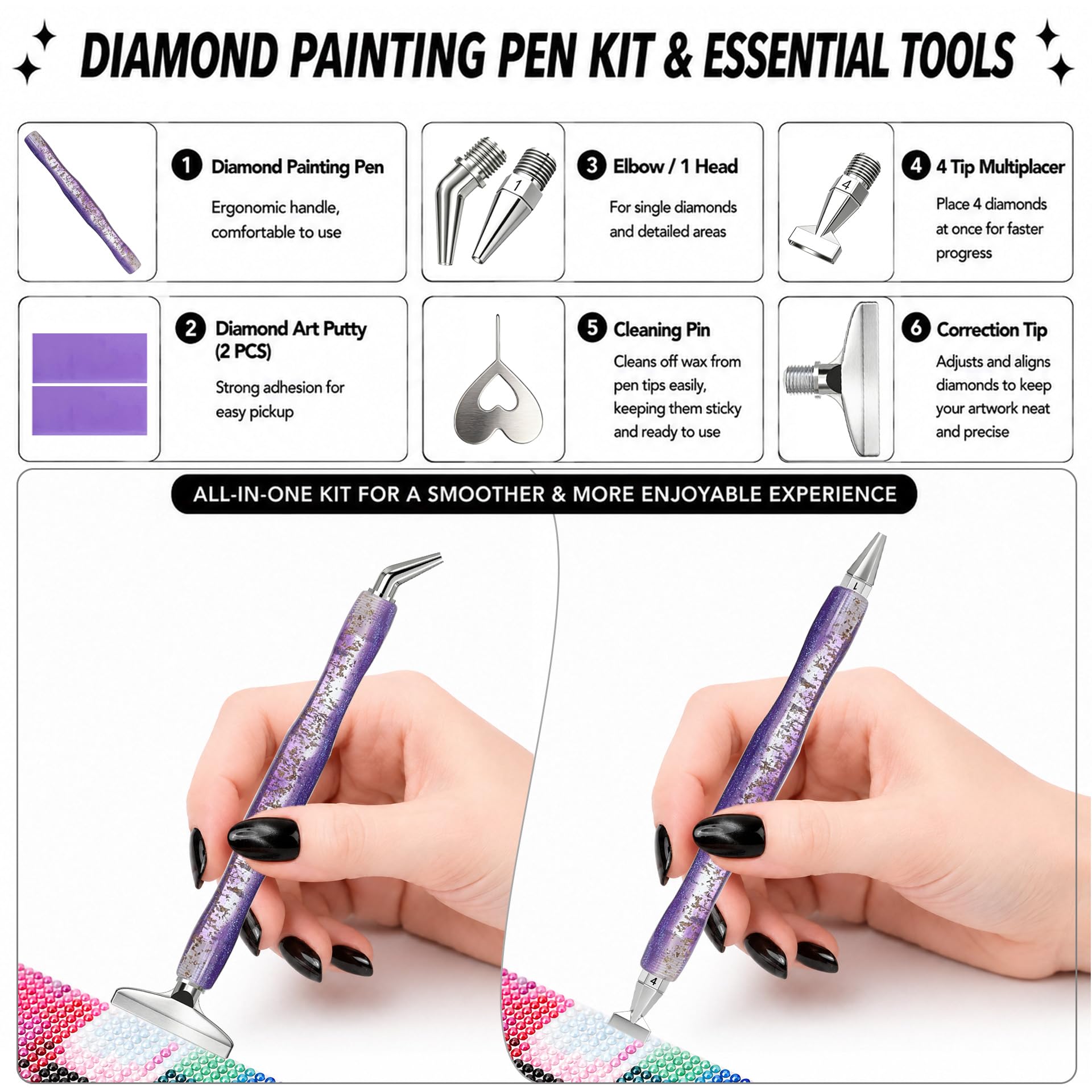 Pena seni lukis berlian, denga - Resin Art Pen ulasan dan harga