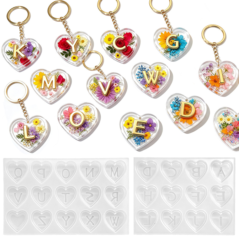 Cetakan Silikon 26 Huruf & Hat - Resin Art Alphabet ulasan dan harga