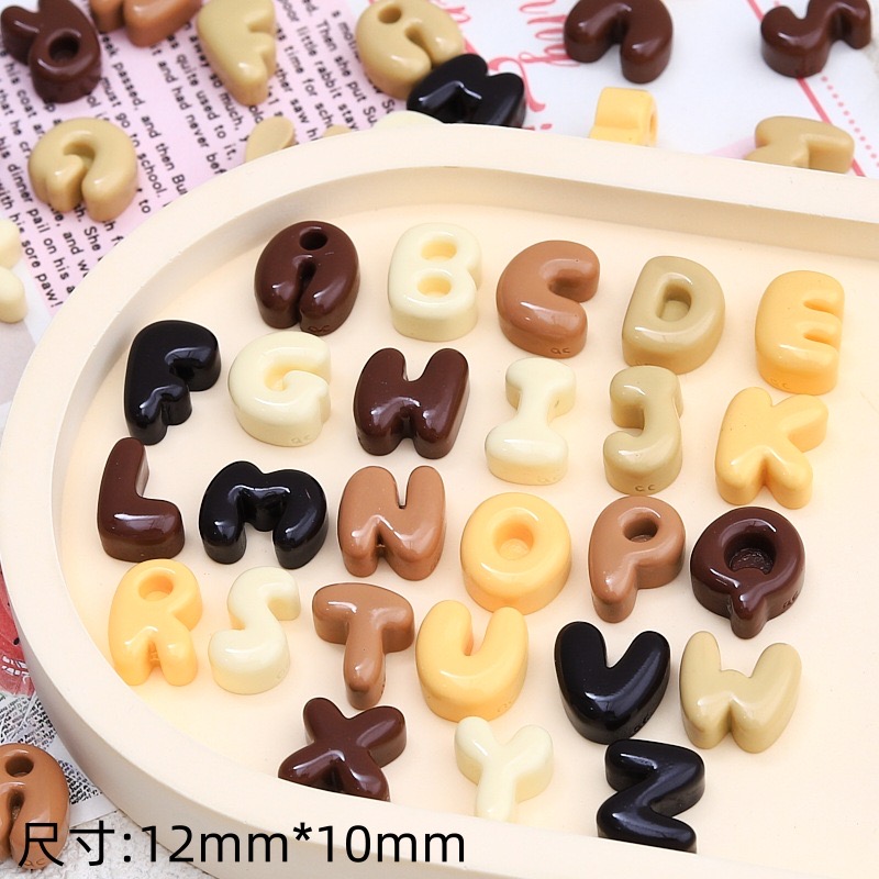 30 buah coklat simulasi kartun - Resin Art Alphabet ulasan dan harga