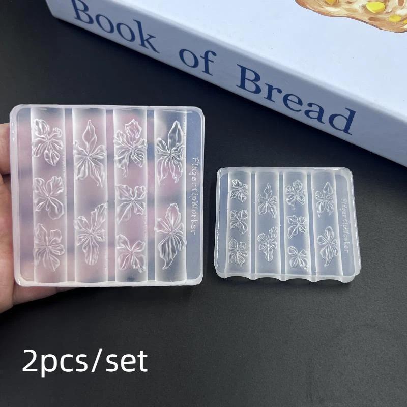 Cetakan Silikon Kuku 3D Motif  - Resin Art Using Flowers ulasan dan harga