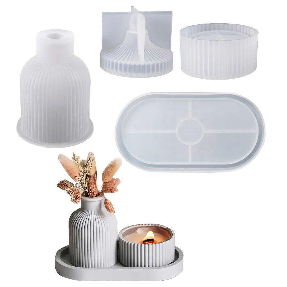 4 Buah Cetakan Silikon Cetakan - Resin Art Tray ulasan dan harga