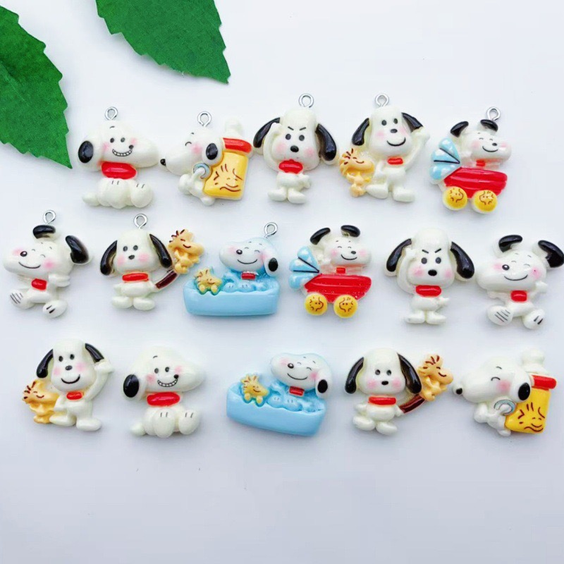 12 buah liontin anjing kartun  - Resin Art Pendant ulasan dan harga