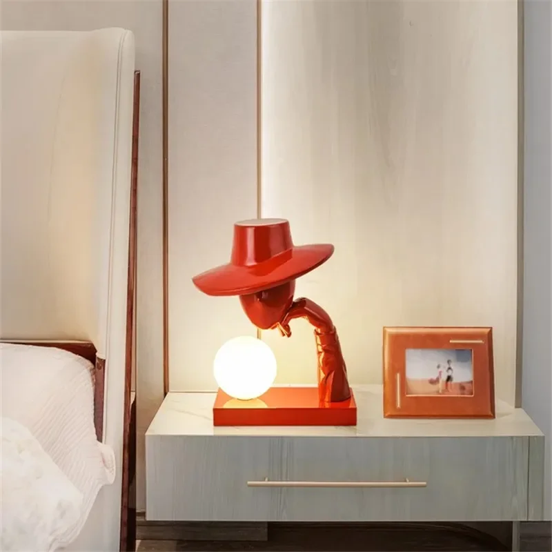 Lampu Meja Patung Seni Humanoi - Resin Art Floor ulasan dan harga