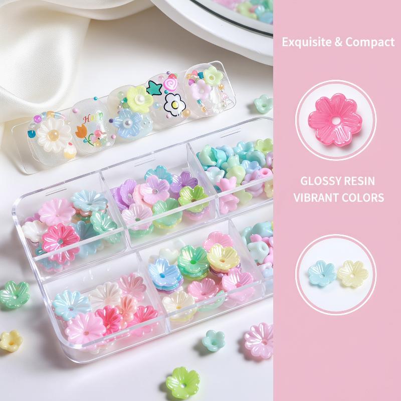 6 Grids Mini Resin Flower Nail - Resin Art Using Flowers ulasan dan harga