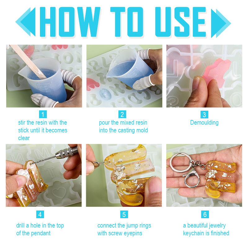 Cetakan gantungan kunci alfabe - Resin Art Alphabet ulasan dan harga