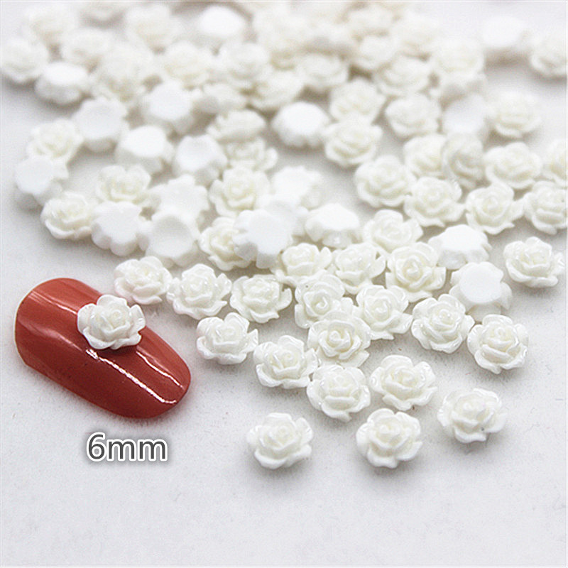 100 Pcs 6 Mm Resin Mini Rose B - Resin Art With Rose ulasan dan harga