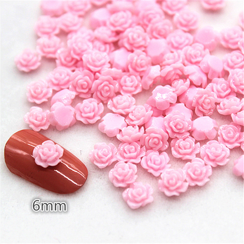 100 Pcs 6 Mm Resin Mini Rose B - Resin Art With Rose ulasan dan harga