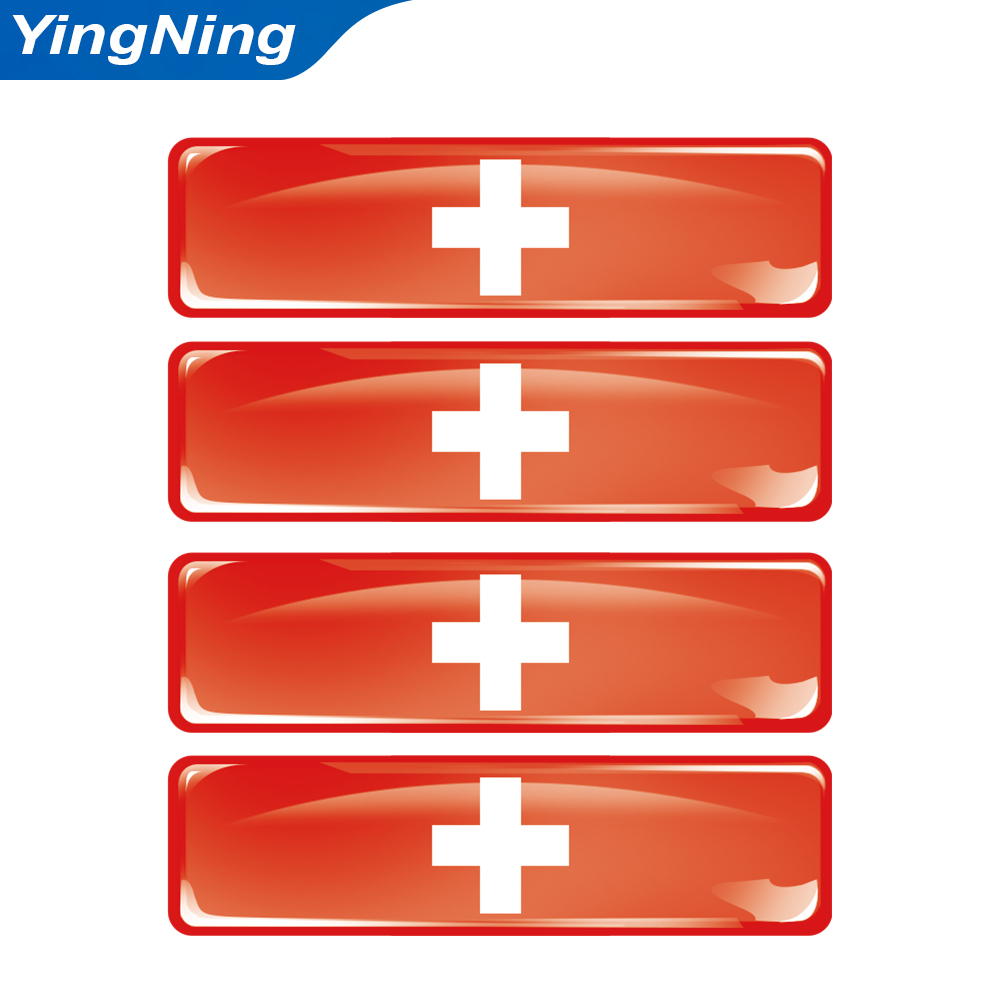 Stiker Bendera Swiss Resin 3D, - Resin Art Logo ulasan dan harga