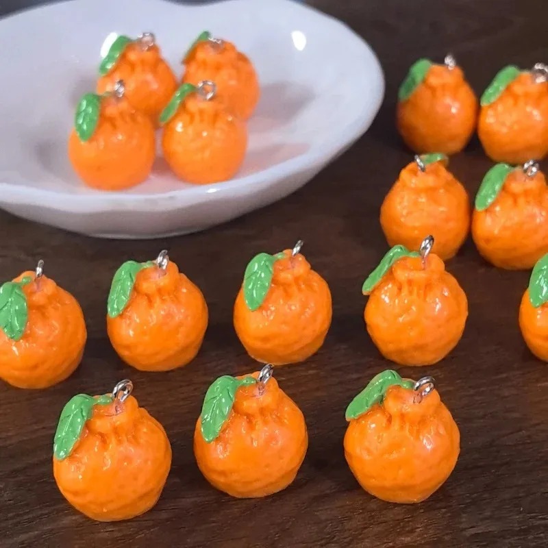 10 Buah Simulasi 3D Dekopon Or - Resin Art Pendant ulasan dan harga