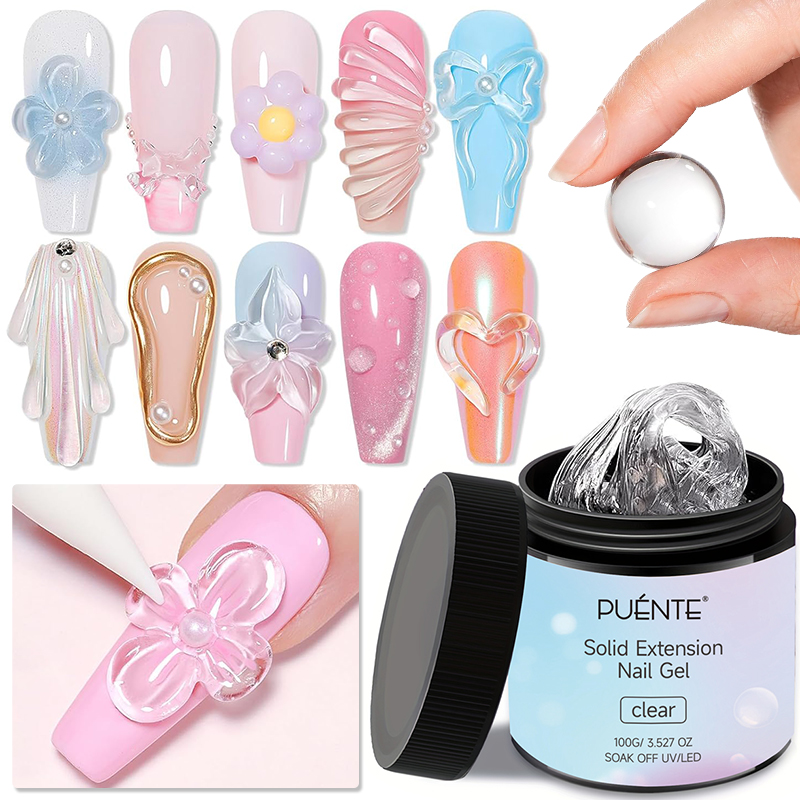 PUENTE 100g Gel Kuku Ekstensi  - Resin Art Using Flowers ulasan dan harga