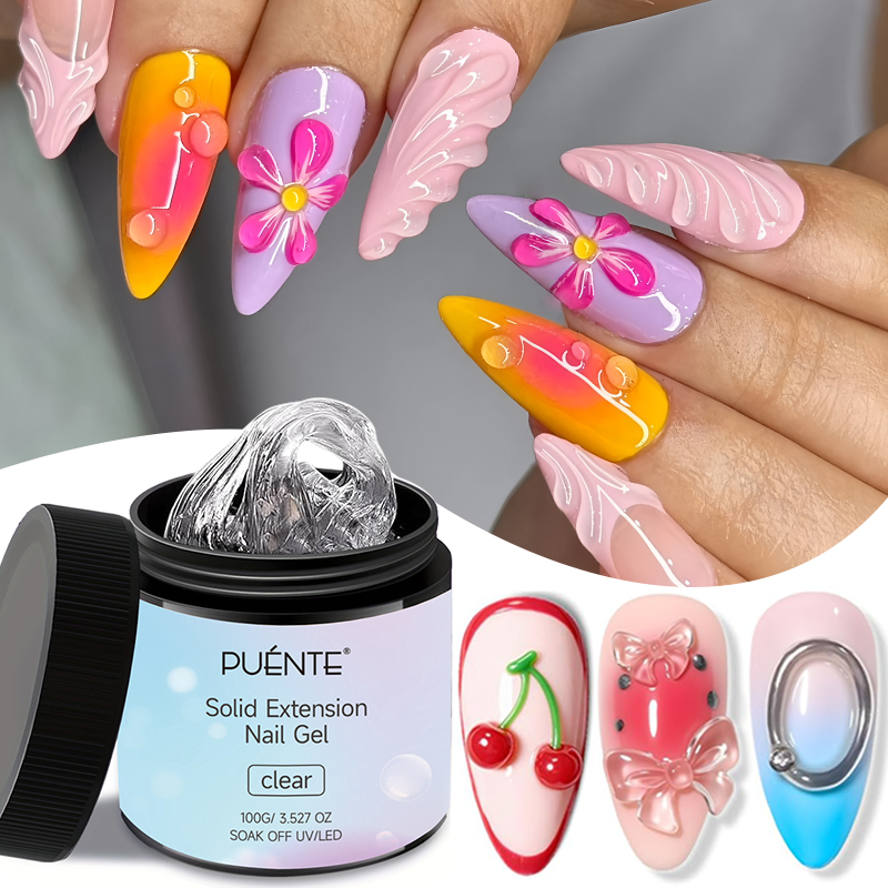 PUENTE 100g Gel Kuku Ekstensi  - Resin Art Using Flowers ulasan dan harga