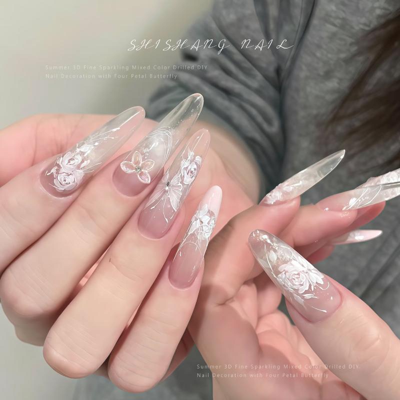 30Pcs Hiasan Kuku Kupu-Kupu Bu - Resin Art Using Flowers ulasan dan harga