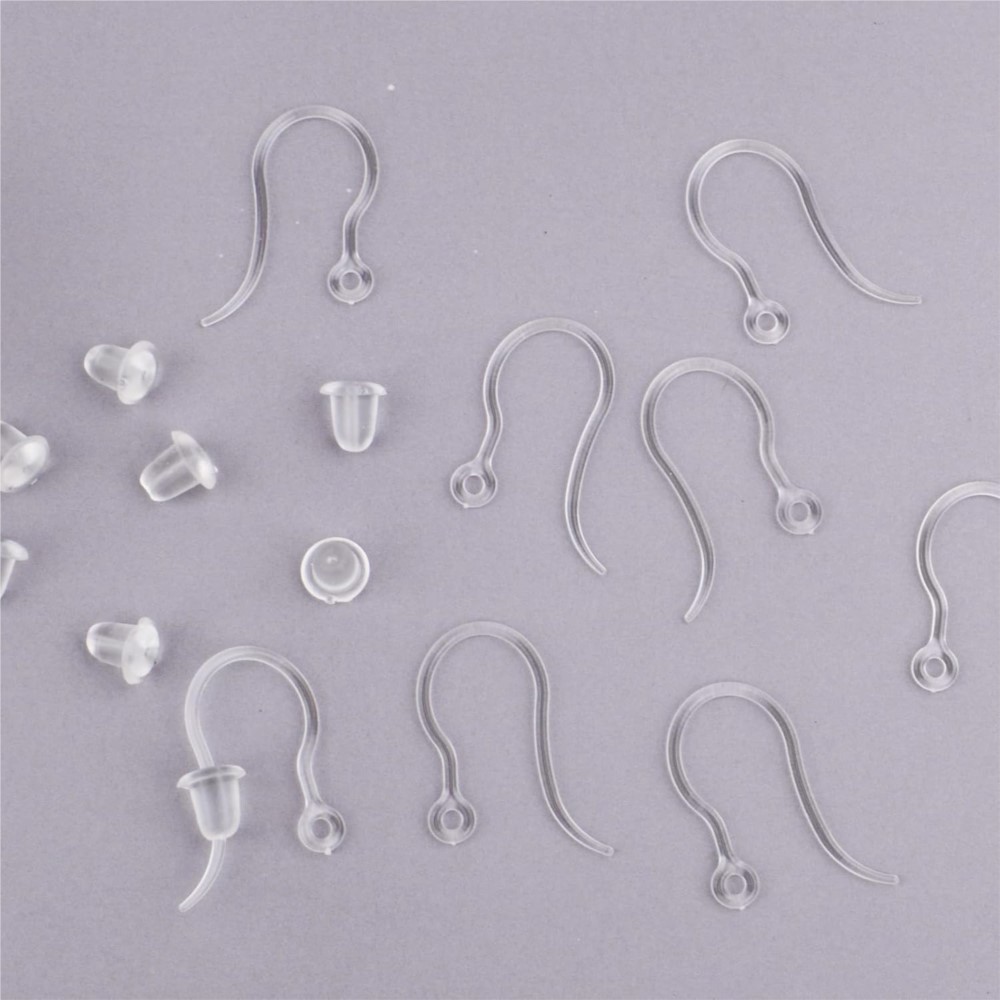 40 pcs Pengait Anting Plastik  - Resin Art Engagement ulasan dan harga